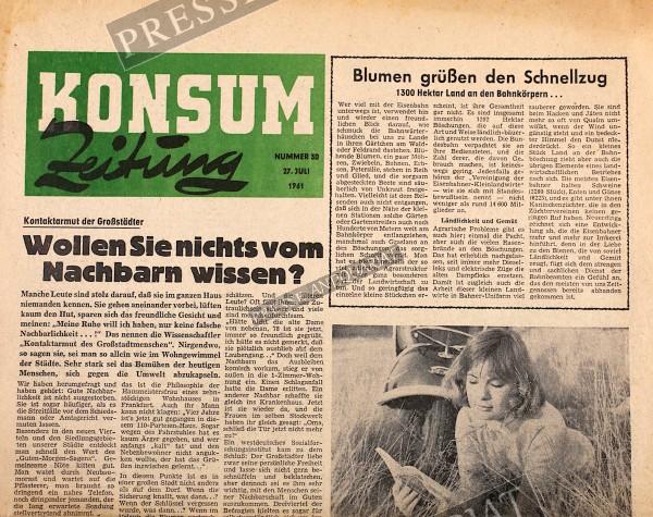 Konsum Zeitung, 27.07.1961 bis 02.08.1961