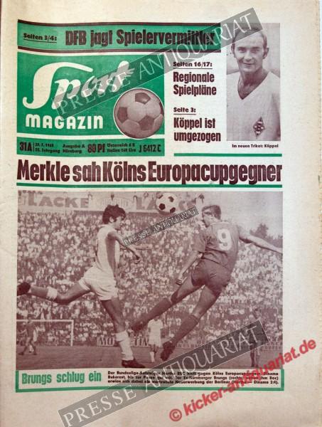 Sportmagazin Nr. 31A, 29.07.1968 bis 04.08.1968