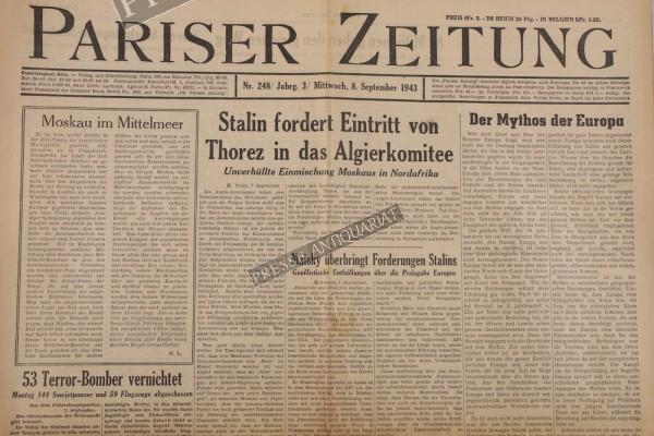Pariser Zeitung, 08.09.1943