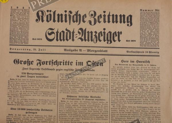 Kölnische Zeitung Abendblatt, 31.07.1941