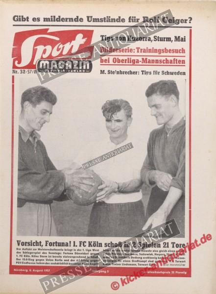 Sportmagazin Nr. 32B, 08.08.1957 bis 14.08.1957