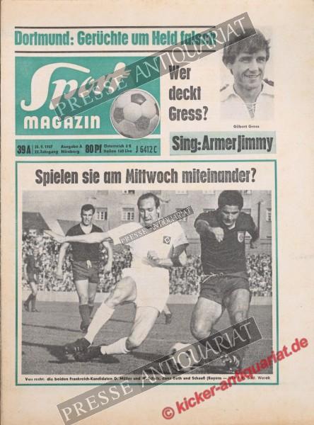 Sportmagazin Nr. 39A, 25.09.1967 bis 01.10.1967