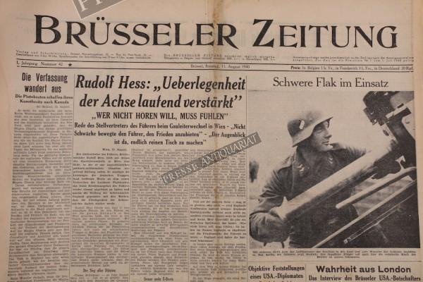 Brüsseler Zeitung, 11.08.1940