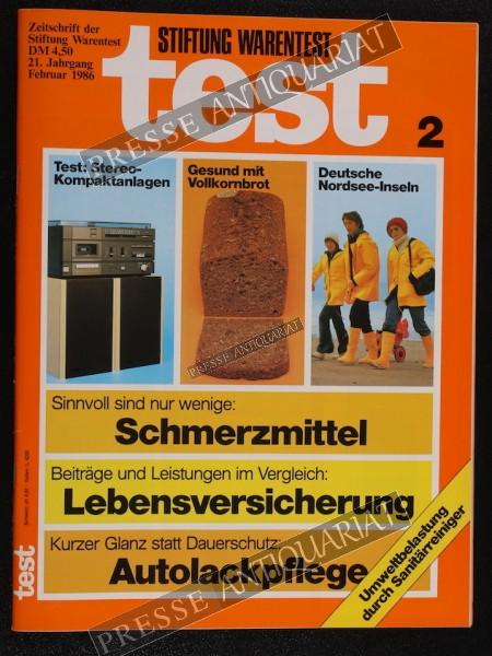 Test Zeitung der Stiftung Warentest, 01.02.1986 bis 28.02.1986