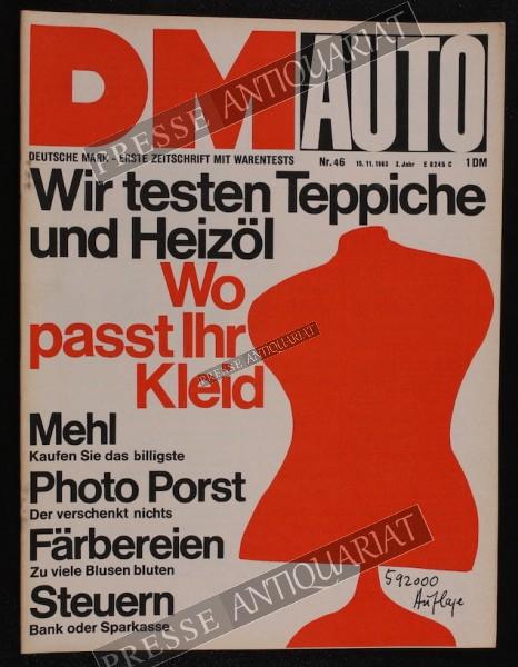DM Die Deutsche Mark Zeitschrift mit dem Warentest, 15.11.1963 bis 21.11.1963