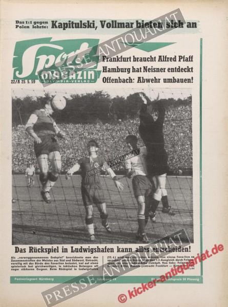 Sportmagazin Nr. 21A, 25.05.1959 bis 31.05.1959