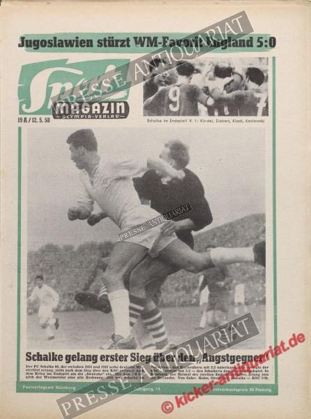 Sportmagazin Nr. 19A, 12.05.1958 bis 18.05.1958