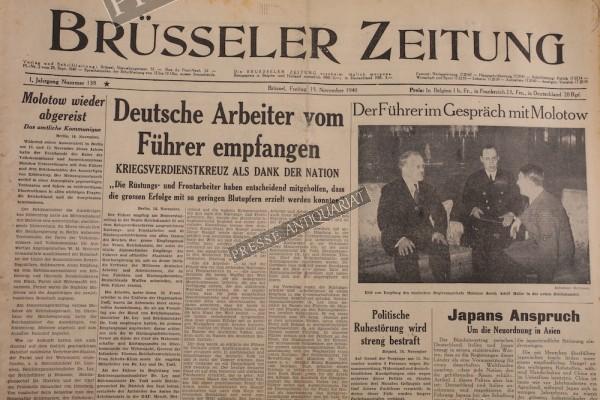 Brüsseler Zeitung, 15.11.1940
