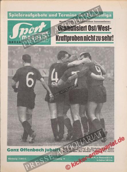 Sportmagazin Nr. 33A, 17.08.1964 bis 23.08.1964