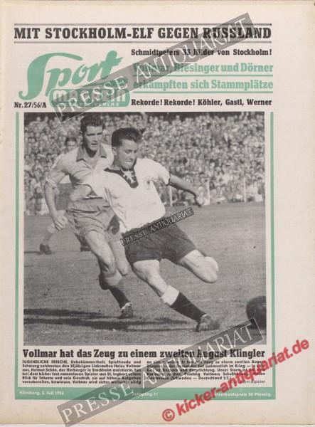 Sportmagazin Nr. 27A, 02.07.1956 bis 08.07.1956
