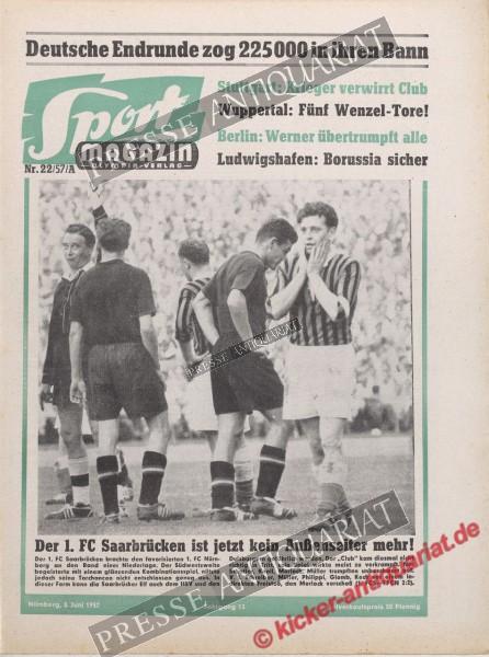 Sportmagazin Nr. 22A, 03.06.1957 bis 09.06.1957