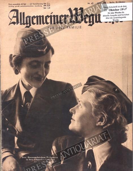 Allgemeiner Wegweiser, 23.10.1940 bis 29.10.1940