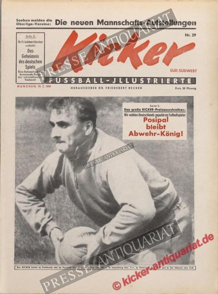 Kicker Nr. 29, 19.07.1954 bis 25.07.1954