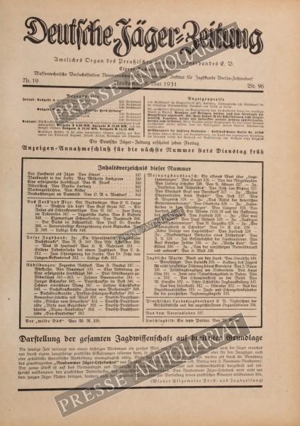 Deutsche Jäger Zeitung, 08.05.1931 bis 14.05.1931