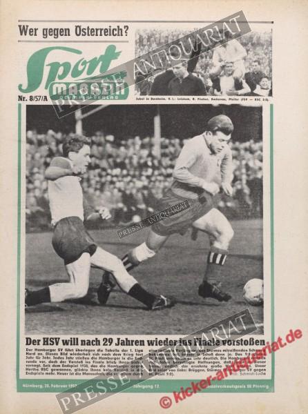 Sportmagazin Nr. 8A, 25.02.1957 bis 03.03.1957