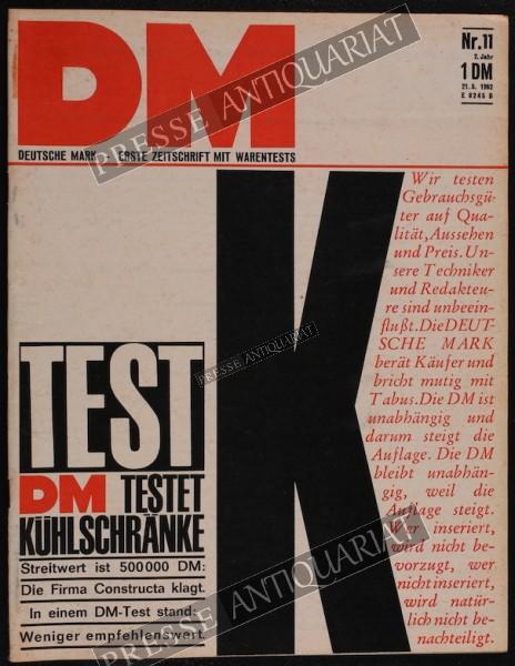 DM Die Deutsche Mark Zeitschrift mit dem Warentest, 21.05.1962 bis 03.06.1962