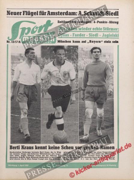 Sportmagazin Nr. 13A, 01.04.1957 bis 07.04.1957