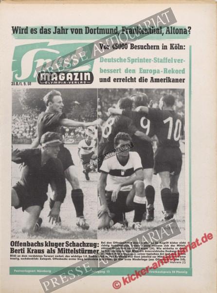 Sportmagazin Nr. 35A, 01.09.1958 bis 07.09.1958