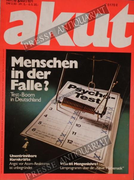 Wissenschaftsmagazin AKUT, 01.03.1971 bis 31.03.1971