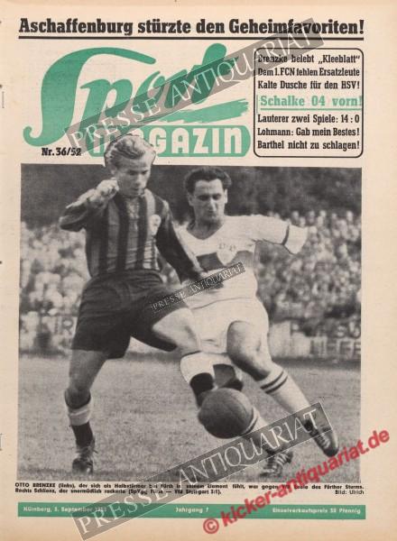 Sportmagazin Nr. 36A, 03.09.1952 bis 09.09.1952