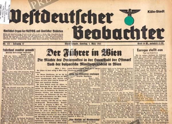 Westdeutscher Beobachter Abend Ausgabe, 01.03.1941