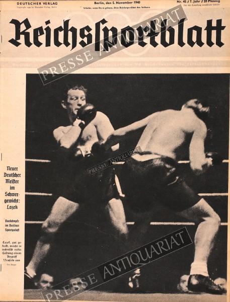 Reichssportblatt, 05.11.1940 bis 11.11.1940