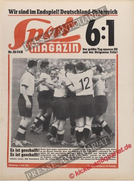 Sportmagazin Nr. 26B, 01.07.1954 bis 07.07.1954