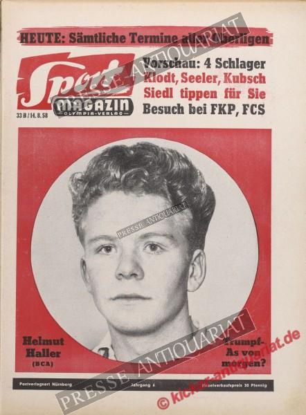 Sportmagazin Nr. 33B, 14.08.1958 bis 20.08.1958