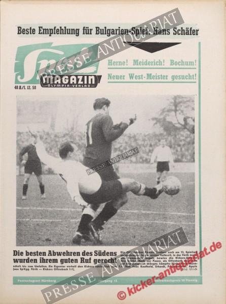 Sportmagazin Nr. 48A, 01.12.1958 bis 07.12.1958