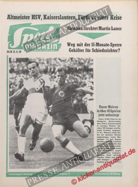 Sportmagazin Nr. 35A, 31.08.1959 bis 06.09.1959