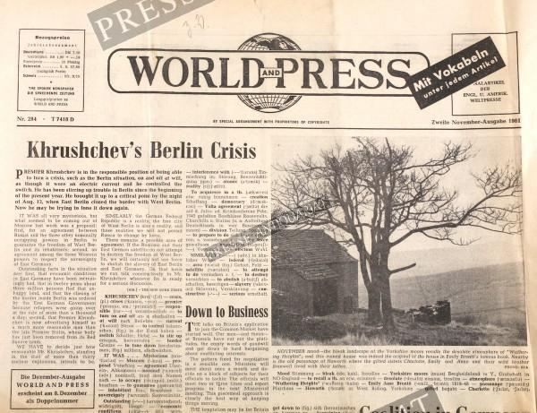 World and Press, 15.11.1961 bis 28.11.1961