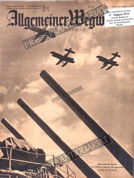 Allgemeiner Wegweiser, 21.08.1940 bis 27.08.1940