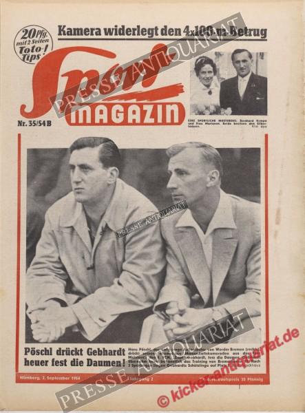 Sportmagazin Nr. 35B, 02.09.1954 bis 08.09.1954