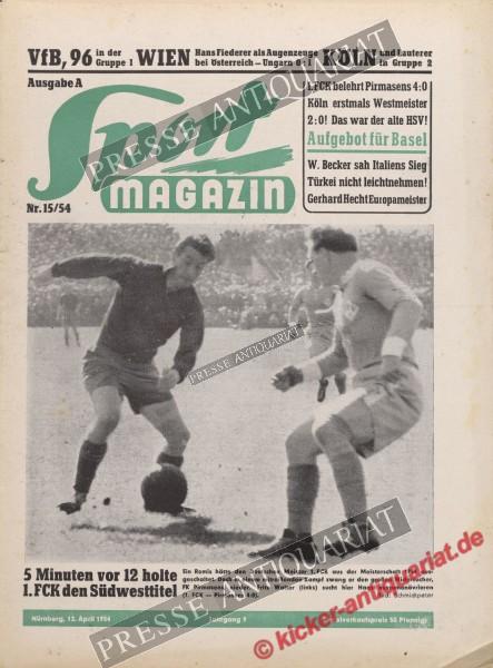 Sportmagazin Nr. 15A, 12.04.1954 bis 18.04.1954