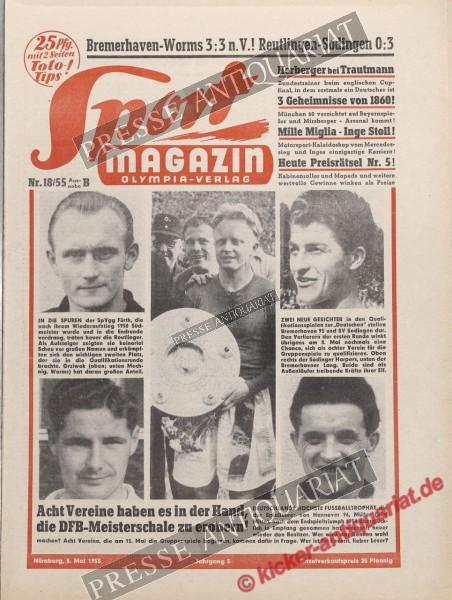 Sportmagazin Nr. 18B, 05.05.1955 bis 11.05.1955