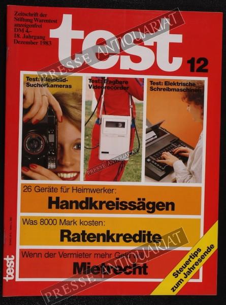 Test Zeitung der Stiftung Warentest, 01.12.1983 bis 31.12.1983