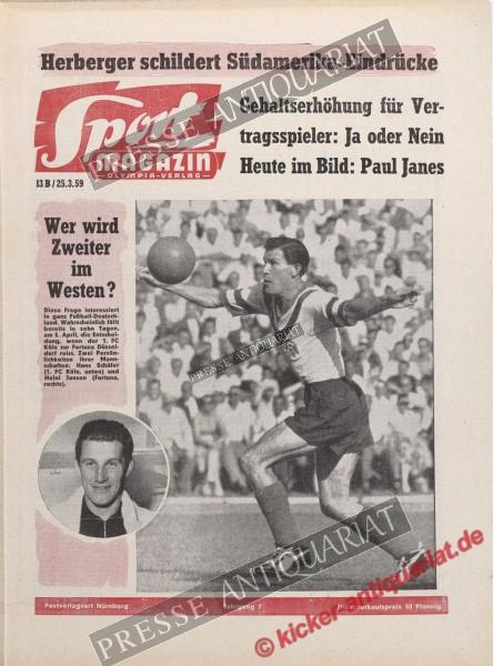Sportmagazin Nr. 13B, 26.03.1959 bis 01.04.1959