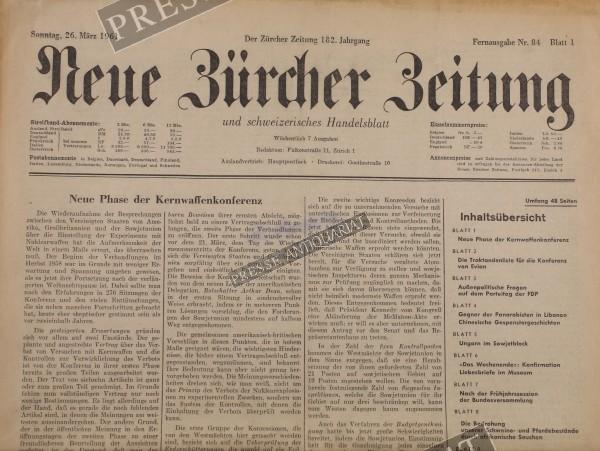Neue Zürcher Zeitung, 26.03.1961