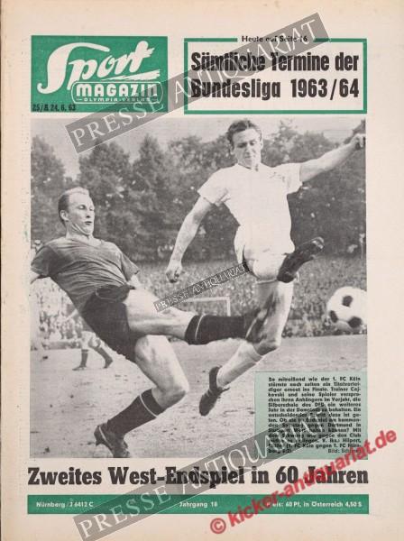 Sportmagazin Nr. 25A, 24.06.1963 bis 30.06.1963