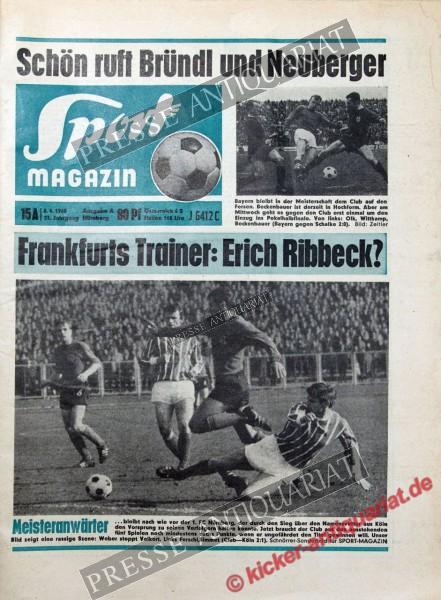 Sportmagazin Nr. 15A, 08.04.1968 bis 14.04.1968