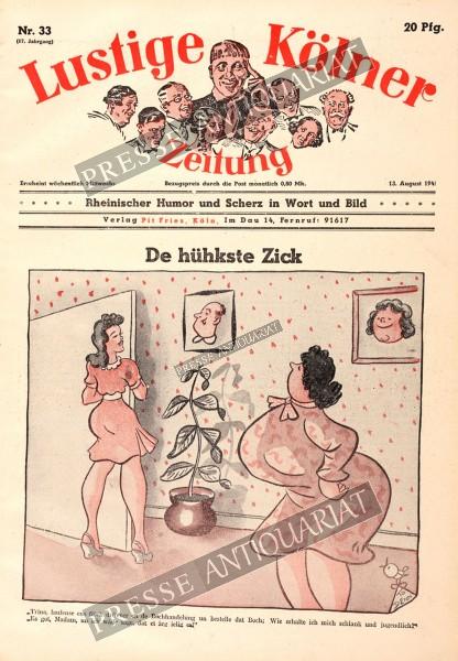 Lustige Kölner Zeitung, 13.08.1941 bis 19.08.1941