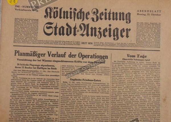 Kölnische Zeitung Abendblatt, 13.10.1941