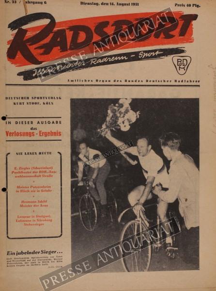 Radsport Illustrierte, 14.08.1951 bis 27.08.1951