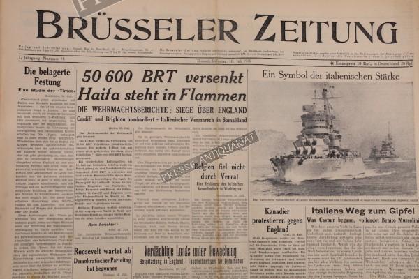Brüsseler Zeitung, 16.07.1940
