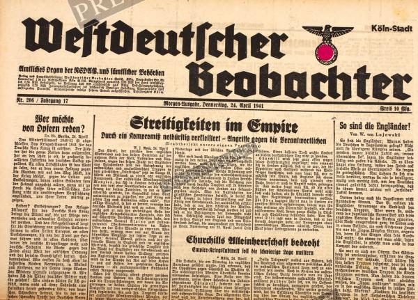 Westdeutscher Beobachter, 24.04.1941