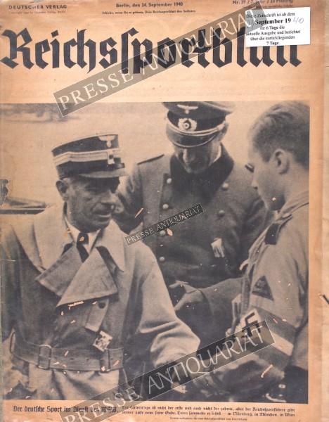 Reichssportblatt, 24.09.1940 bis 30.09.1940