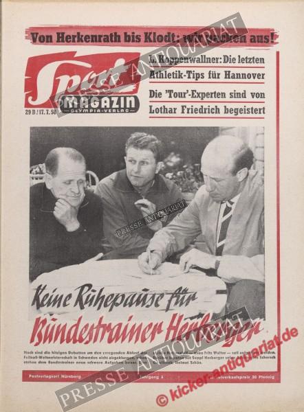 Sportmagazin Nr. 29B, 17.07.1958 bis 23.07.1958