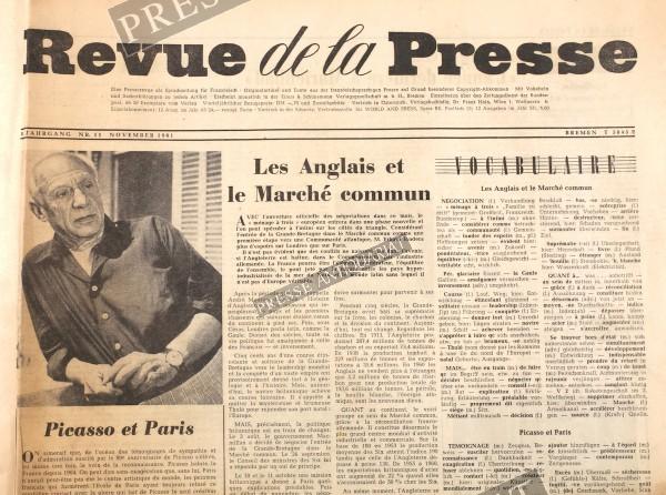 Revue de la Presse, 01.11.1961 bis 30.11.1961