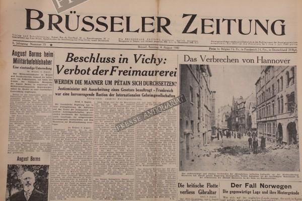 Brüsseler Zeitung, 04.08.1940