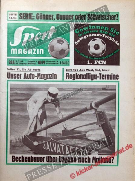 Sportmagazin Nr. 28A, 08.07.1968 bis 14.07.1968